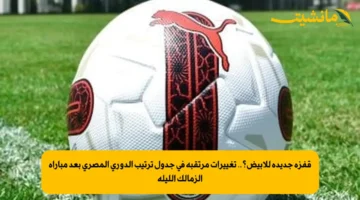 قفزة جديدة للأبيض؟.. تغييرات مرتقبة في جدول ترتيب الدوري المصري بعد مباراة الزمالك الليلة